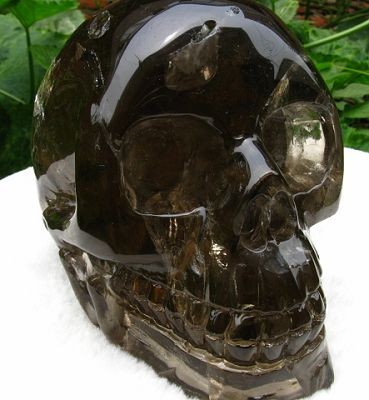 Smokey Quartz Skull has a strong link from the earth 1262